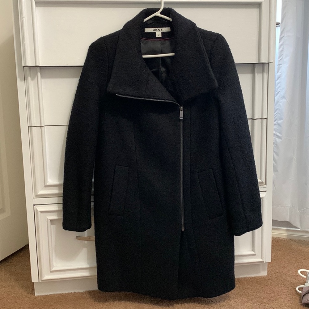 DKNY black coat